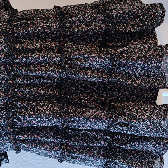 Floral babydoll top, Sz Sm - Picture 3 of 9